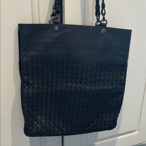 Bottega Veneta Black Woven Shoulder Bag